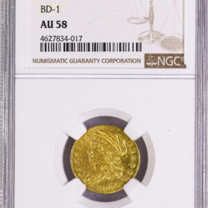 1808 CAPPED BUST $2.5 AU58