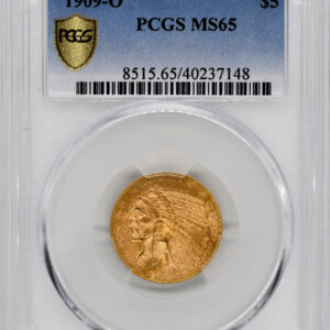 1909-O INDIAN HEAD $5 MS65