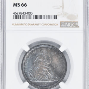 1839 LIBERTY SEATED 50C, NO DRAPERY MS66