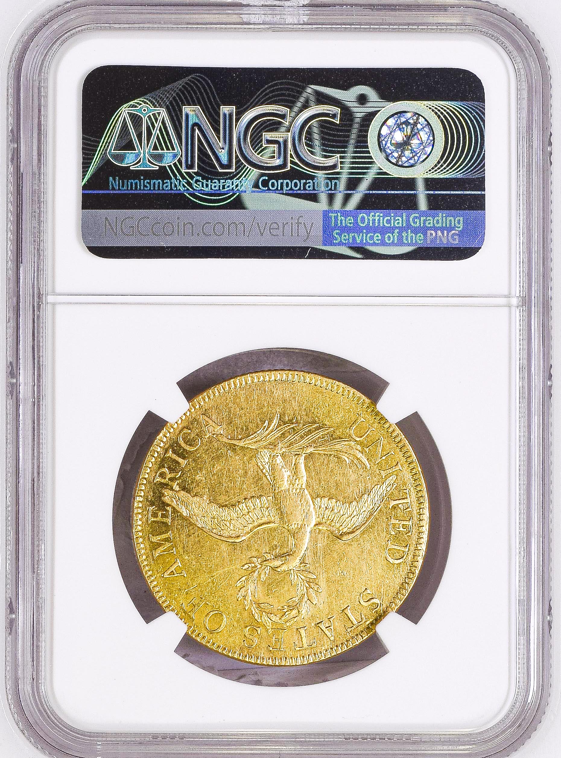 1797 DRAPED BUST $10, SMALL EAGLE AU58 - Image 4