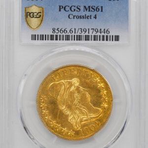 1804 DRAPED BUST $10, CROSS 4 MS61