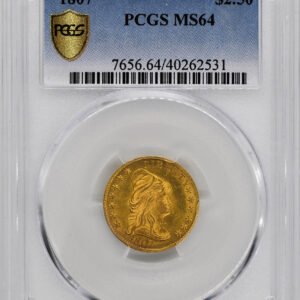 1807 DRAPED BUST $2.5 MS64