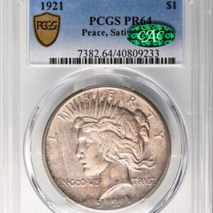 1921 PEACE $1, PEACE, SATIN FINISH PR64