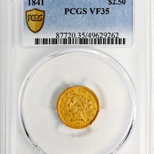 1841 LIBERTY HEAD $2.5 VF35