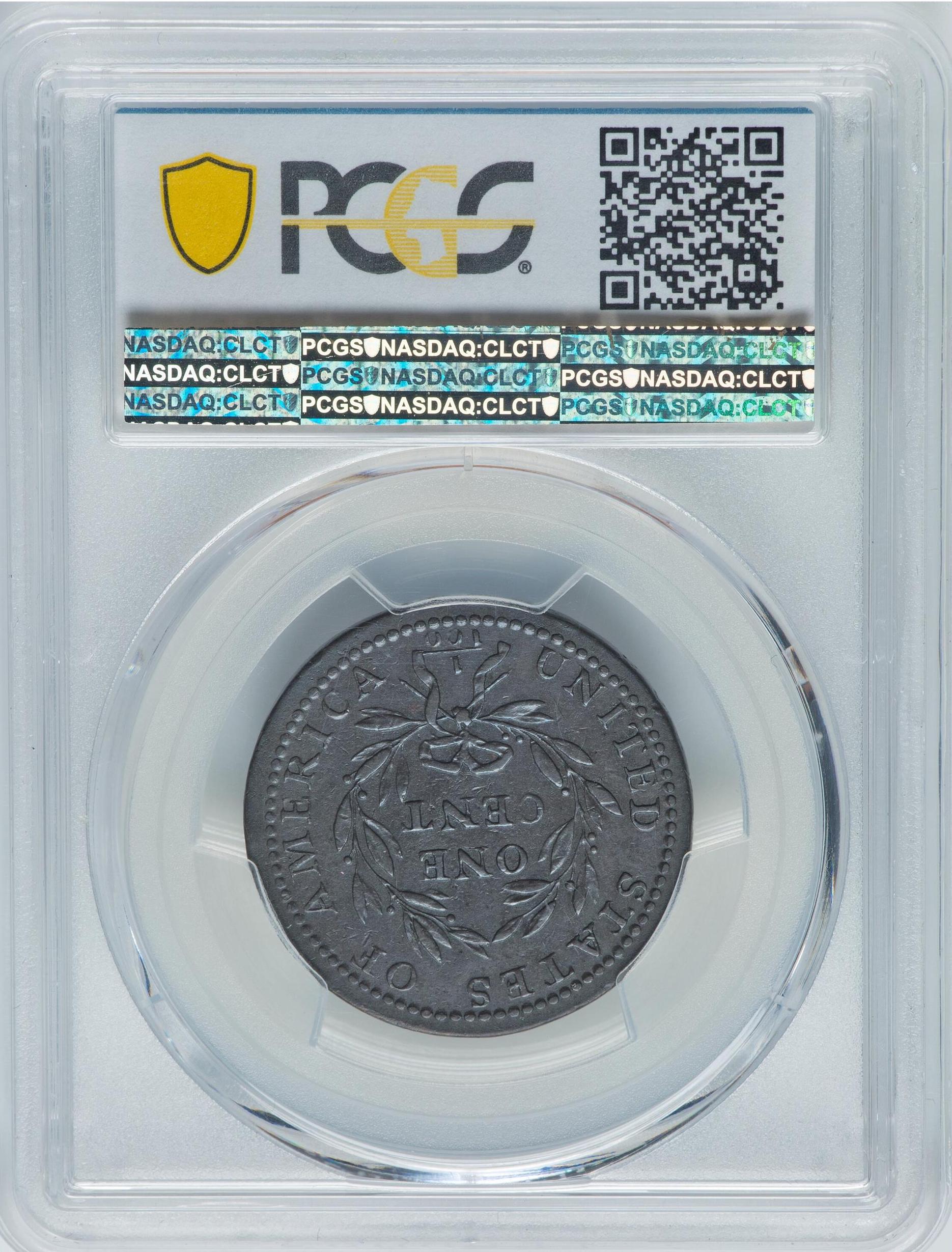 1793 LIBERTY CAP 1C, BEADED BORDER AU50 Brown - Image 4