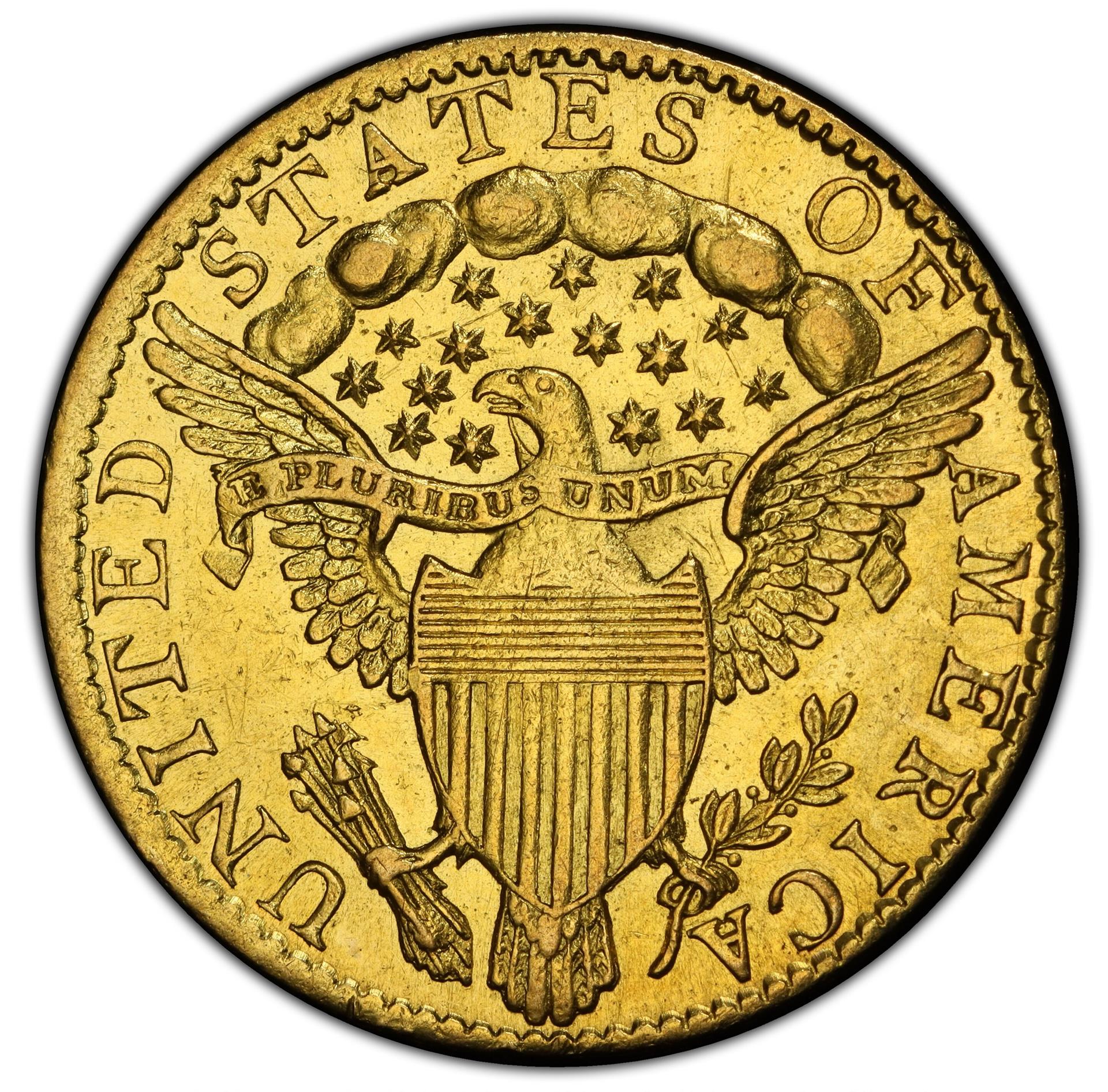 1797 DRAPED BUST $2.5 AU58 - Image 2