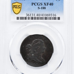 1799/8 DRAPED BUST 1C XF40 Brown