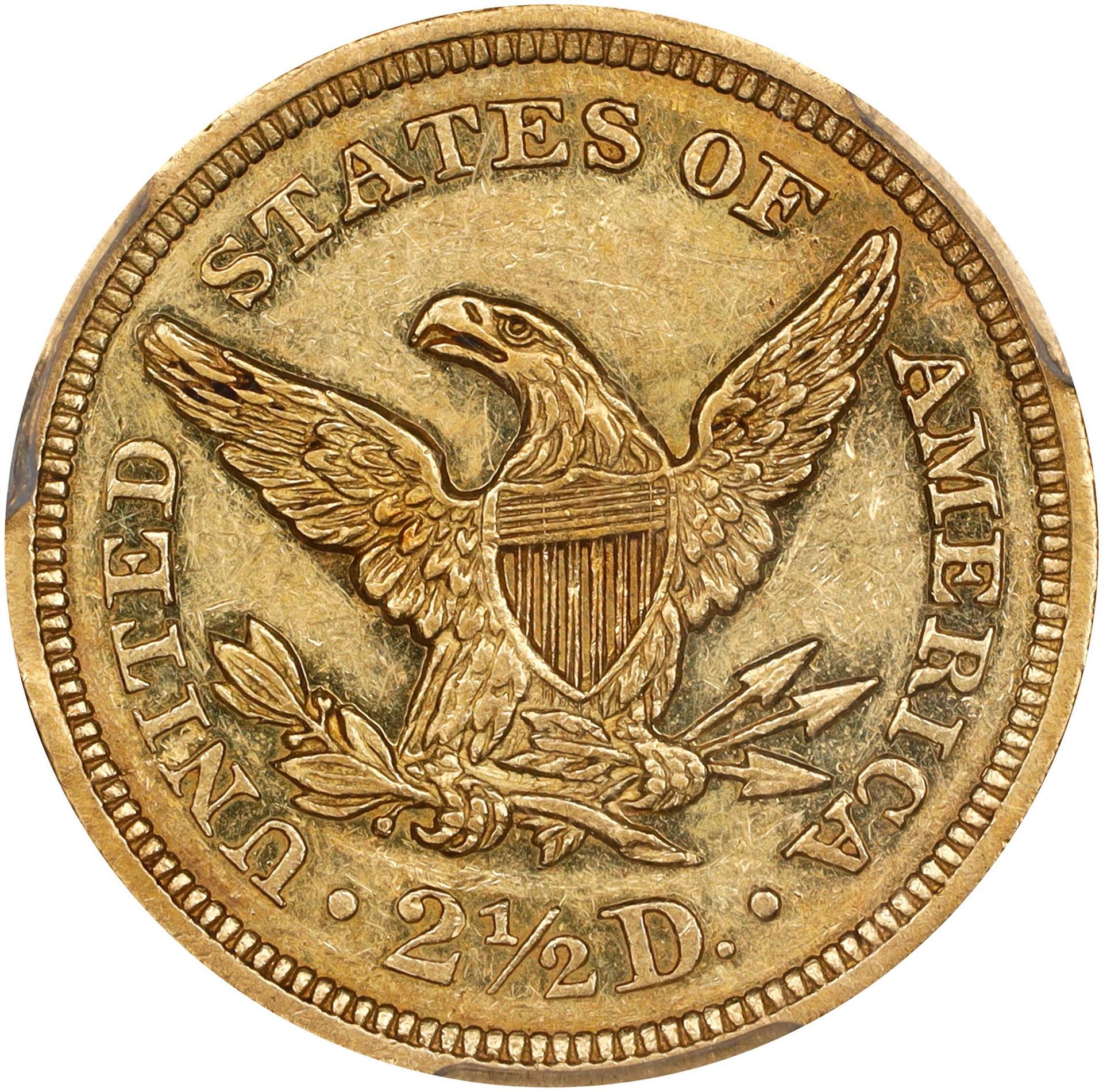 1841 LIBERTY HEAD $2.5 MS60 - Image 2