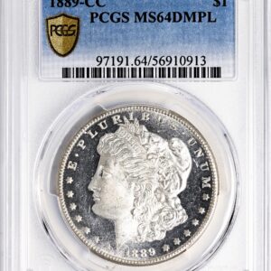 1889-CC MORGAN S$1 MS64 DMPL