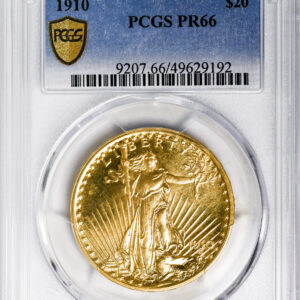 1910 ST. GAUDENS $20 PR66