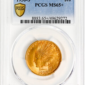 1930-S INDIAN $10 MS65+