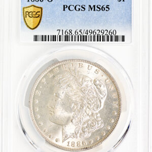1886-O MORGAN S$1 MS65