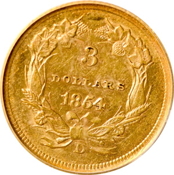 1854-D INDIAN PRINCESS $3 58+ - Image 2