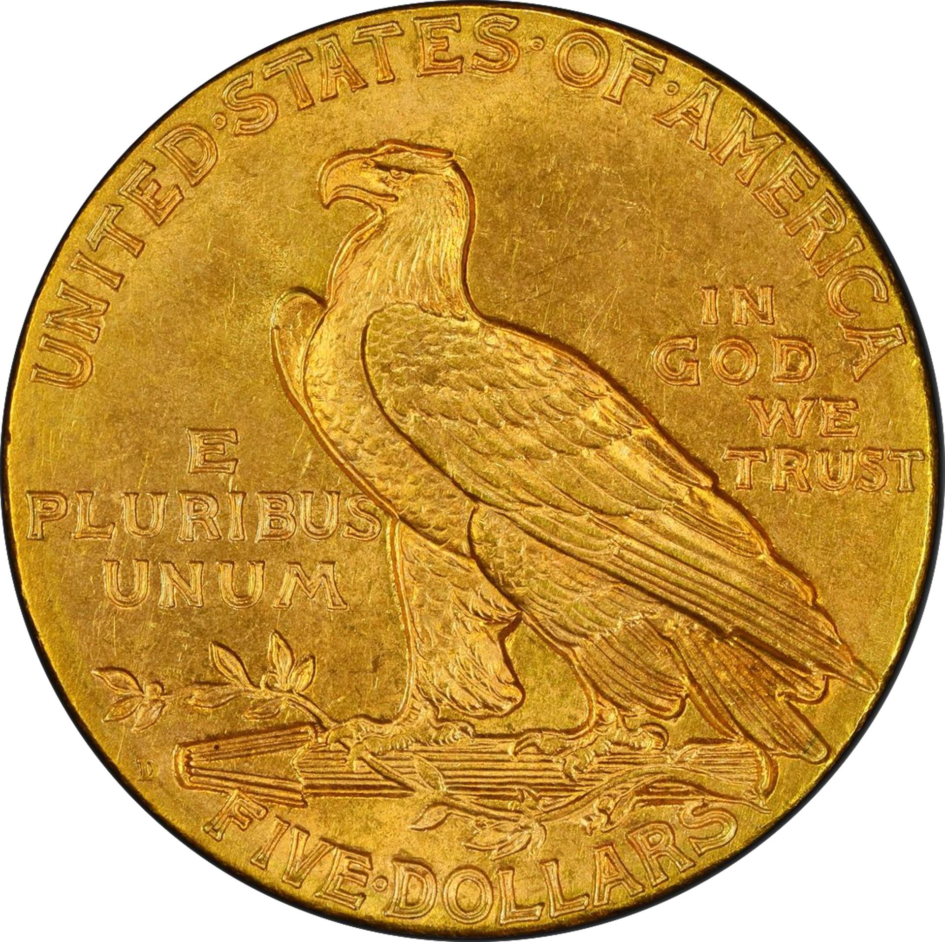 1911-D INDIAN HEAD $5 MS64+ - Image 2