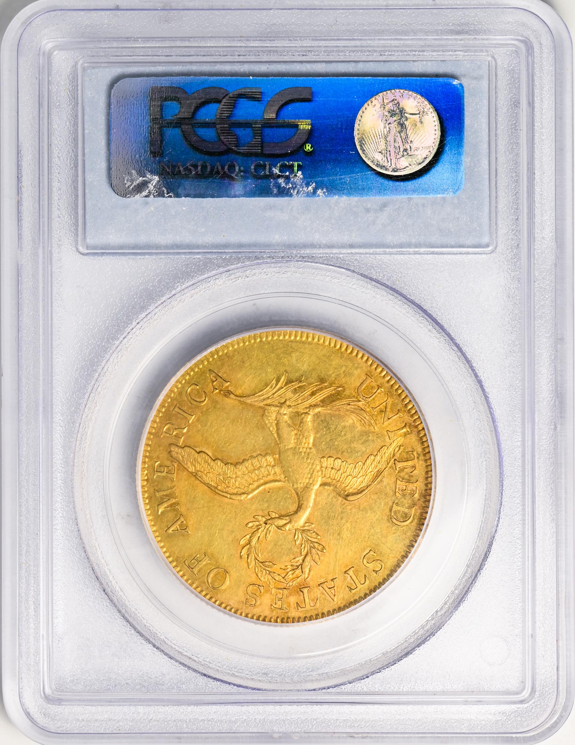 1797 DRAPED BUST $10, SMALL EAGLE AU58 - Image 4