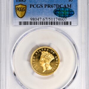 1883 INDIAN PRINCESS $3 PR67 Deep Cameo