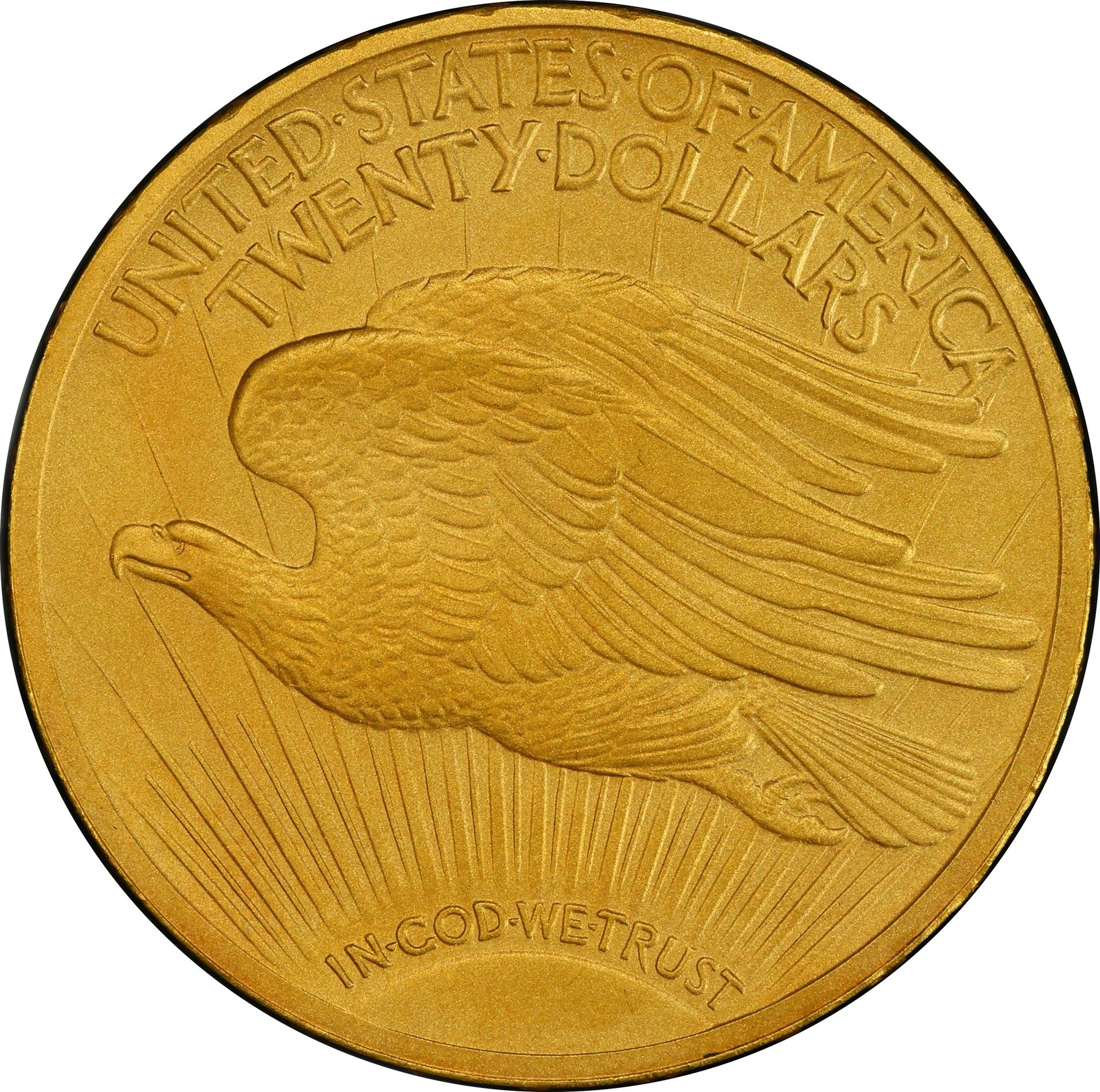 1908 ST. GAUDENS $20, MOTTO PR67 - Image 3