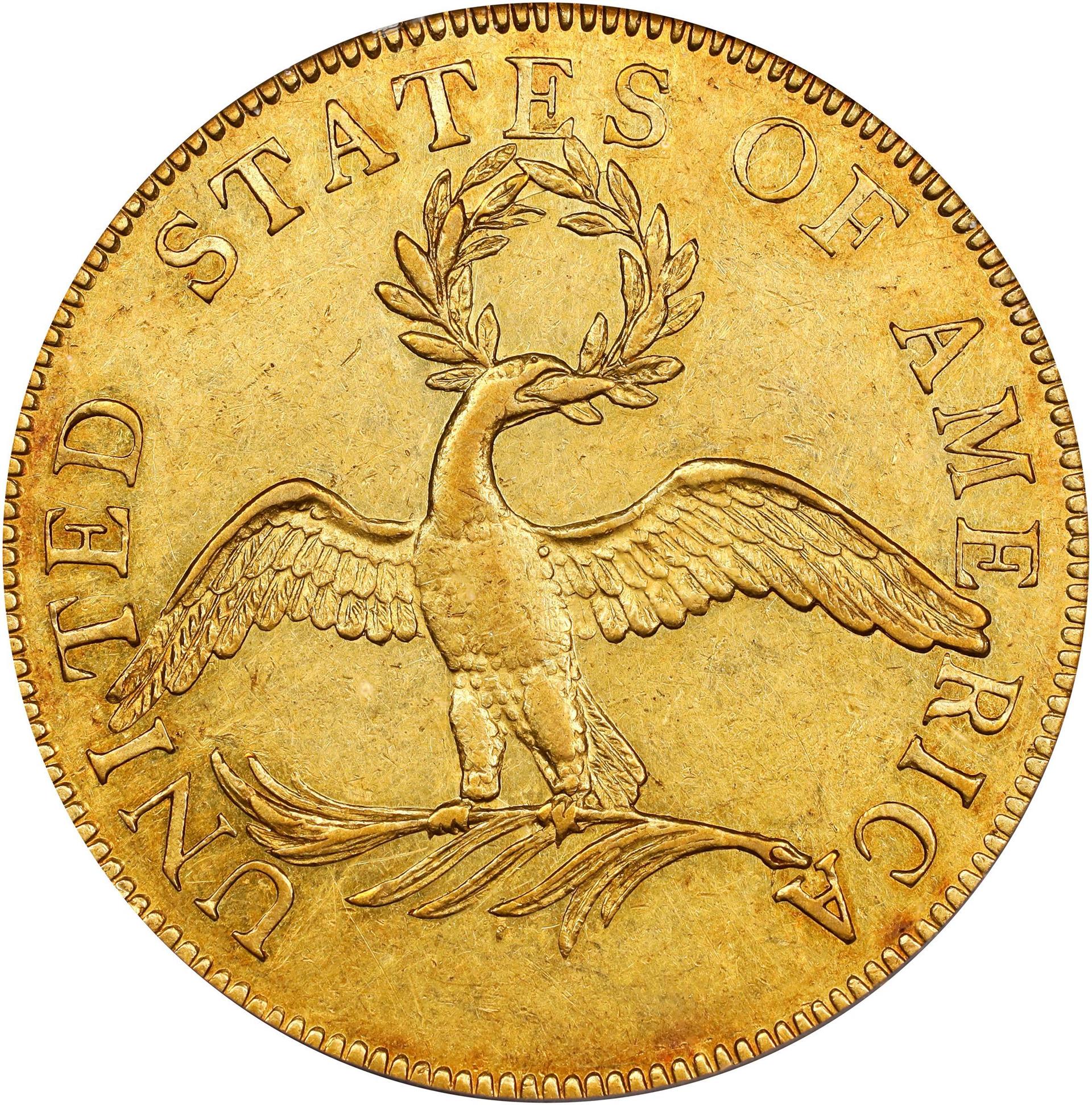 1796 DRAPED BUST $10 AU58 - Image 2
