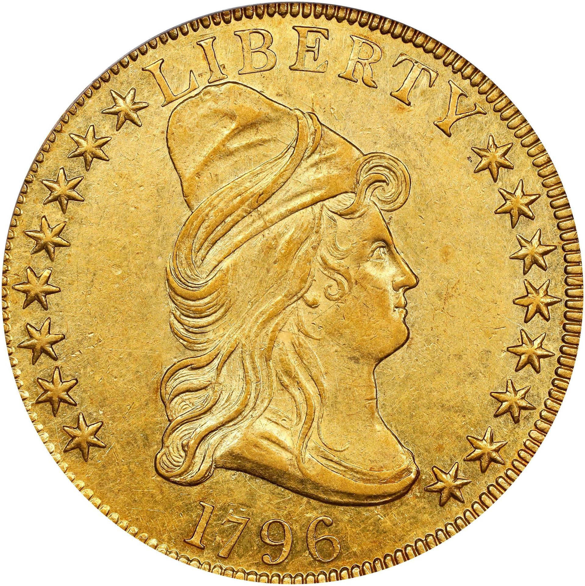 1796 DRAPED BUST $10 AU58 - Image 3