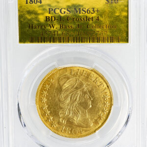 1804 DRAPED BUST $10, CROSS 4 MS63+