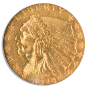 $2 1/2 Indian Certified MS64 (Dates/Types Vary)